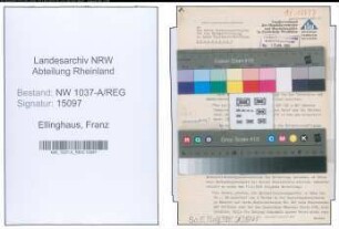 Entnazifizierung Franz Ellinghaus , geb. 00.00.0000 (Vertreter)