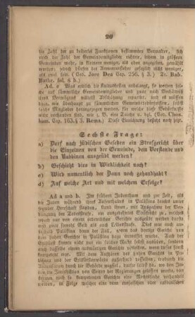 Sechste Frage