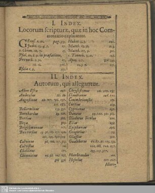 II. Index. Autorum, qui allegantur