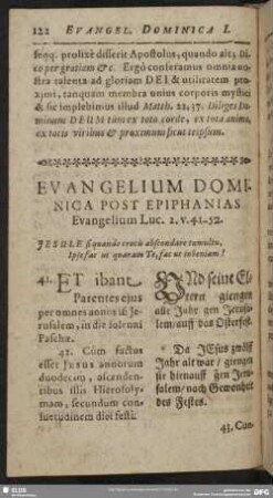 Evangelium Dominica Post Epiphanias Evangelium Luc. 2. v. 41-52