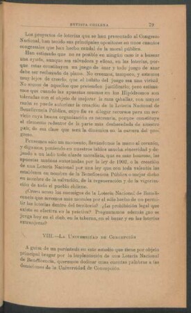 VIII - La Universidad de Concepción