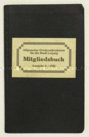 Mitgliedsausweis der Allgemeinen Ortskrankenkasse Leipzig