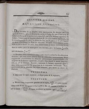 Chapitre Sixième. Réfractions terrestres.