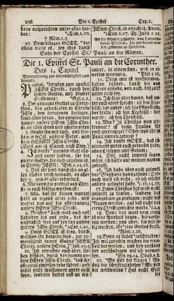 Die 1. Epistel St. Pauli an die Corinther. - Die 2. Epistel St. Pauli an die Corinther.