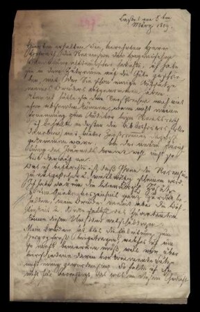 Brief von Jacob Grimm an Friedrich Creuzer