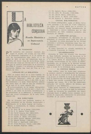 La Biblioteca Córdoba : Reseña Histórica y su Importancia Cultural