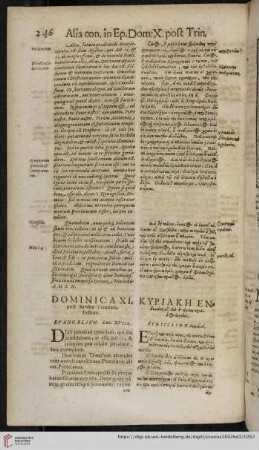 Dominica XI. post Sanctæ Trinitatis Festum