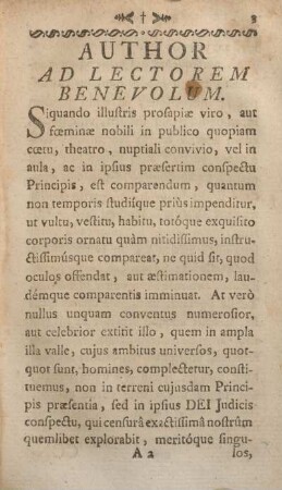 Author ad lectorem benevolum.