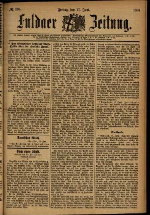 Ausgabe vom Freitag, den 17. Juni 1887.