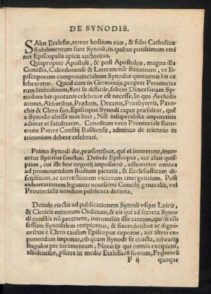 De Synodis.