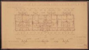 Wohnhausbebauung für Herrmann’sche Erben, Berlin-Lichtenberg: Block 4: Grundrisse Erdgeschoss und Obergeschosse 1:100
