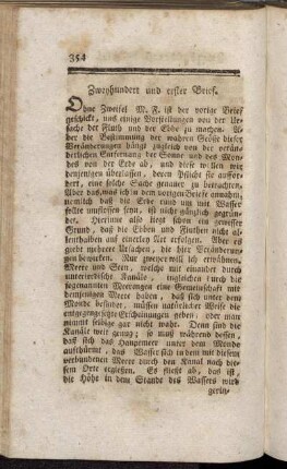 Zweyhundert und erster Brief - Zweyhundert und siebenter Brief