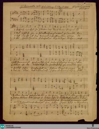 Zu Bismarcks 70. Geburtstag - Mus. Hs. 1366,13 : V, Coro, pf; A|b
