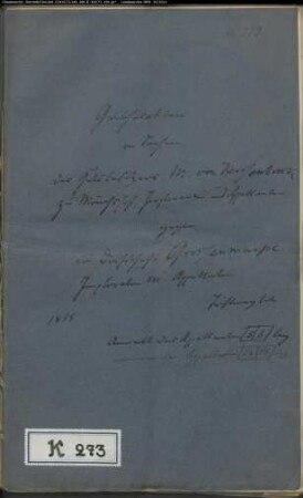 von Kerssenbrock zu Mönchshof gegen Dorfschaft Großenmarpe - Triftweg