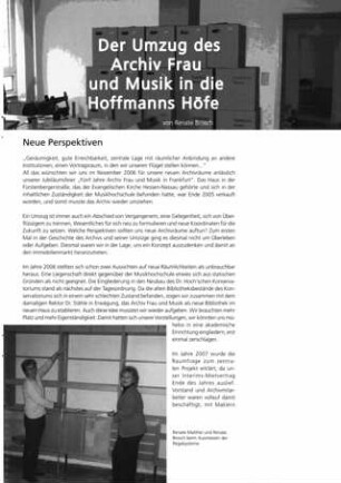 Der Umzug des Archiv Frau und Musik in die Hoffmanns Höfe