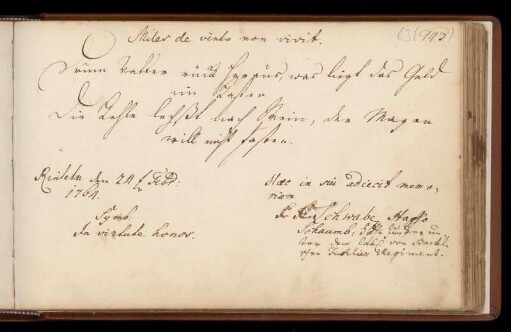 Eintrag (Rinteln, 24.02.1764)
