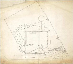 Döllgast, Hans; Marktsteft (Bayern); Kath. Pfarrkirche und Gemeindehaus - Lageplan
