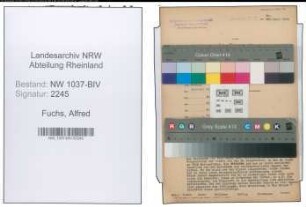 Entnazifizierung Alfred Fuchs , geb. 04.05.1892 (Reg.Rat)