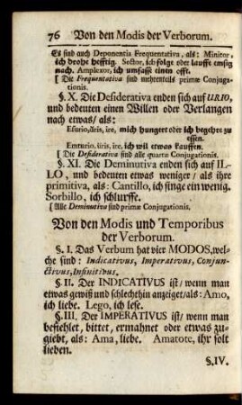 Von den Modis und Temporibus der Verborum