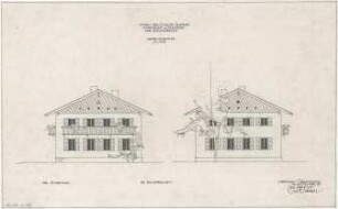 Gsaenger, Gustav; Hohenburg bei Lenggries (Bayern); Schlossschänke, Umbau - Wohnungseinbau, Giebel (Ansichten)
