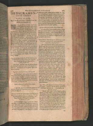 DE SACRAMENTIS IN GENERE. CAPUT PRIMUM.