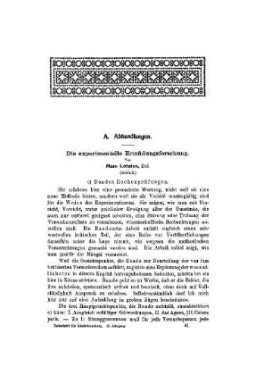 Die experimentelle Ermüdungsforschung : (Schluß)