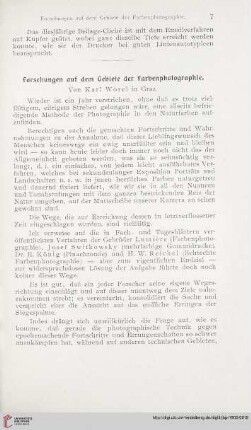 19: Forschungen auf dem Gebiete der Farbenphotographie