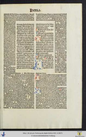 Argumentum in epistolam beati Petri primam