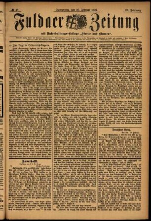 Ausgabe vom Donnerstag, den 27. Februar 1896.