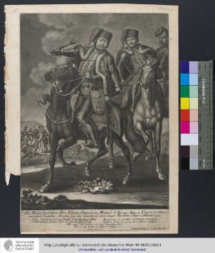 Der Hochwohlgebohrne Herr Iohann Daniel von Menzel, S. Königl. Maj. in Ungarn et reliqua, würcklich bestallter Obrister bey der Cavallerie, und einiger Husaren Corpo Com[m]endant ...