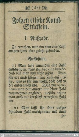 Folgen etliche Kunst-Stücklein
