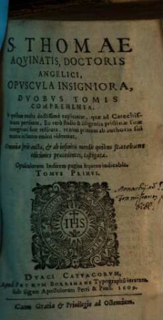 Opuscula insigniora, 1