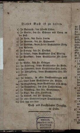 Diese Buch ist zu haben.