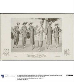 Internationale Damen-Moden der Berliner Schneider-Akademie von Rudolf Maurer: Schneiderkostüme