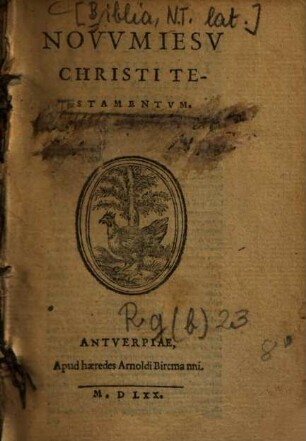 Novum Jesu Christi Testamentum