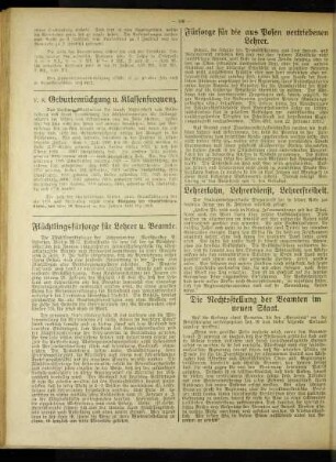 Geburtenrückgang u. Klassenfrequenz