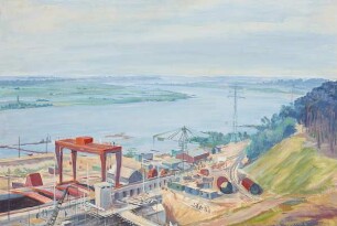 Geesthachter Pumpspeicherwerk im Bau