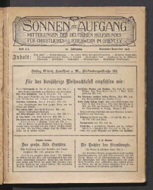 Heft 2/3. 21. Jahrgang. November/Dezemver 1918
