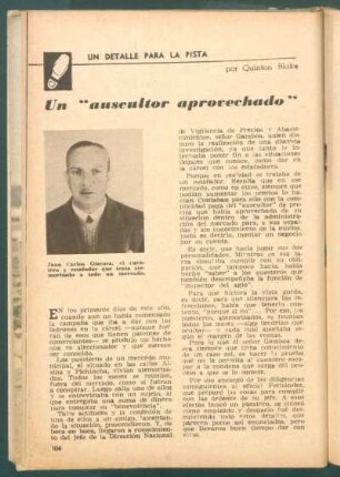 Un "auscultor aprovechado" : Un detalle para la pista