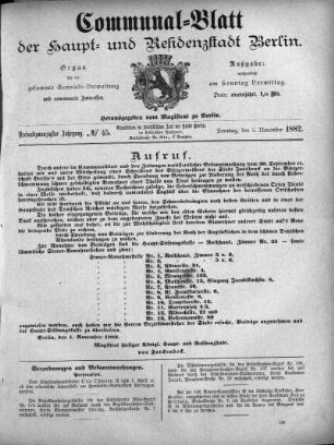 1882,45: No. 45, 5. November 1882