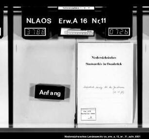Archivalische Auszüge und Notizen betr. das Gerichtswesen, insbesondere die Feme im Fürstentum Osnabrück (13. - 15. Jh.)