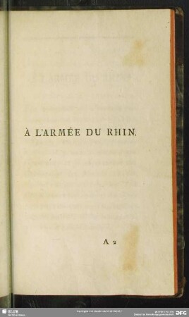 A L'Armée Du Rhin