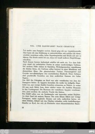 Nil- Und Bahnfahrt Nach Chartum