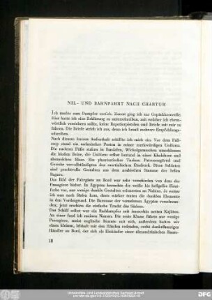 Nil- Und Bahnfahrt Nach Chartum