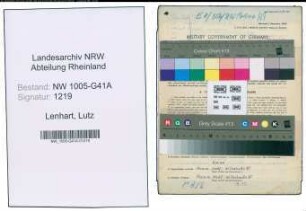 Entnazifizierung Lutz Lenhart , geb. 06.08.1914 (Polizist)