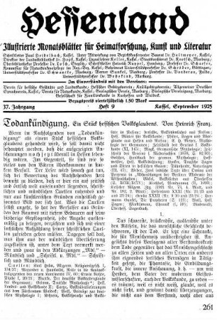 Heft 9, September 1925