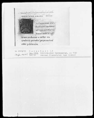 Sakramentar mit eingearbeitetem Graduale — Initial M (aiestatem tuam domine), Folio 24recto