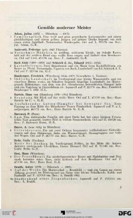 Gemälde moderner Meister (Nr. 1-108)