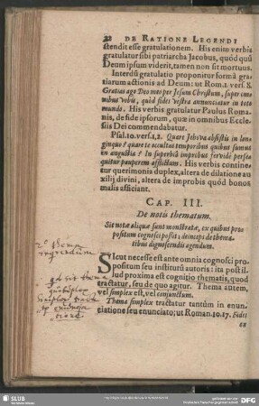 Cap. III. De notis thematum