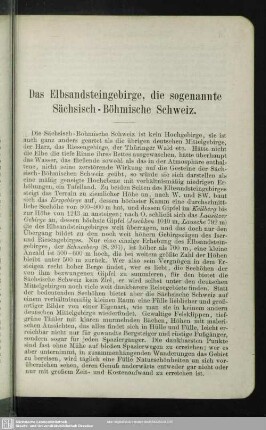 Das Elbsandsteingebirge, die sogenannte Sächsisch-Böhmische Schweiz